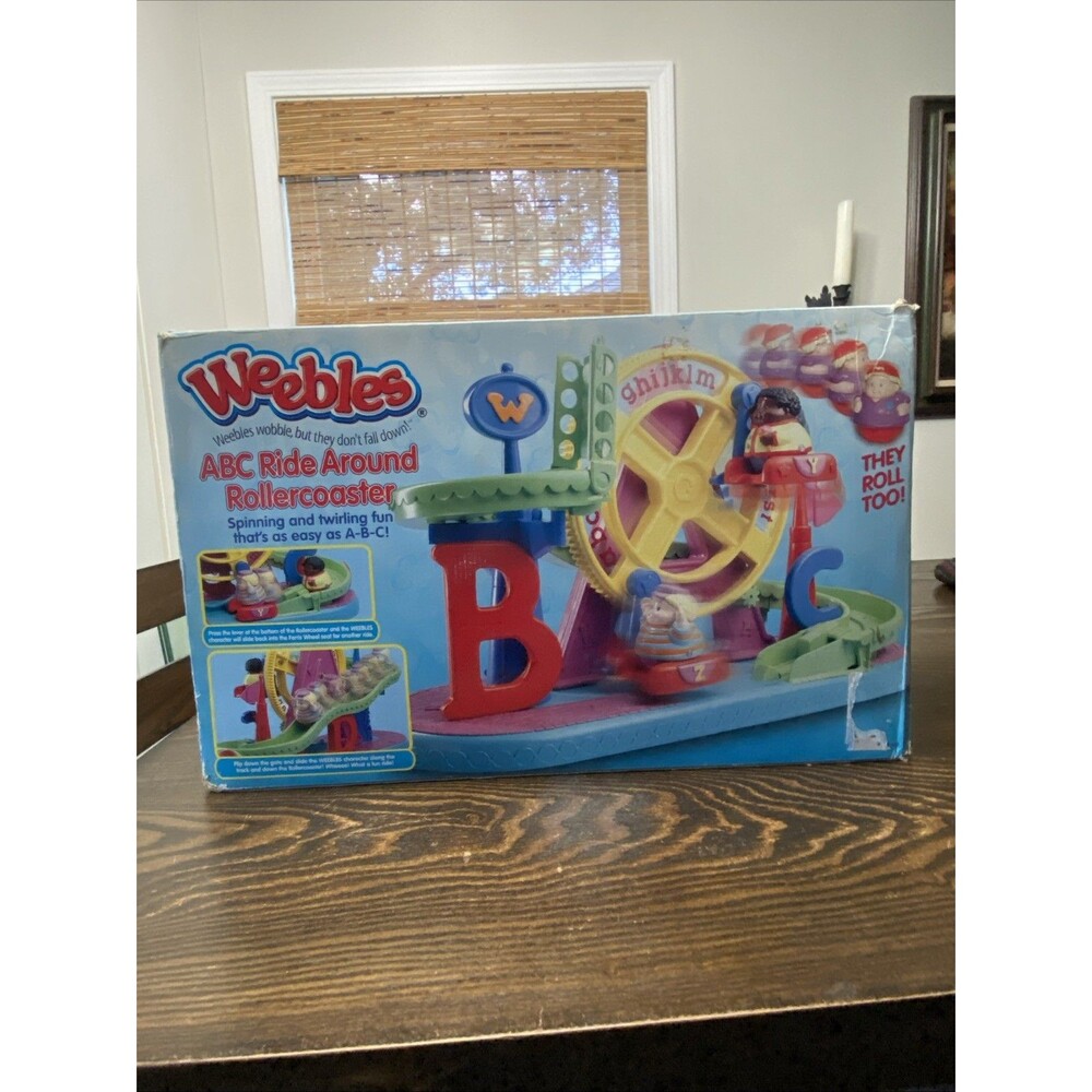 Vintage Weebles ABC Ride Around Rollercoaster, Open Box Complete 2001 NIB